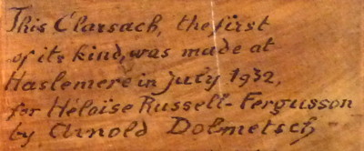 Inscription on the First clarsach